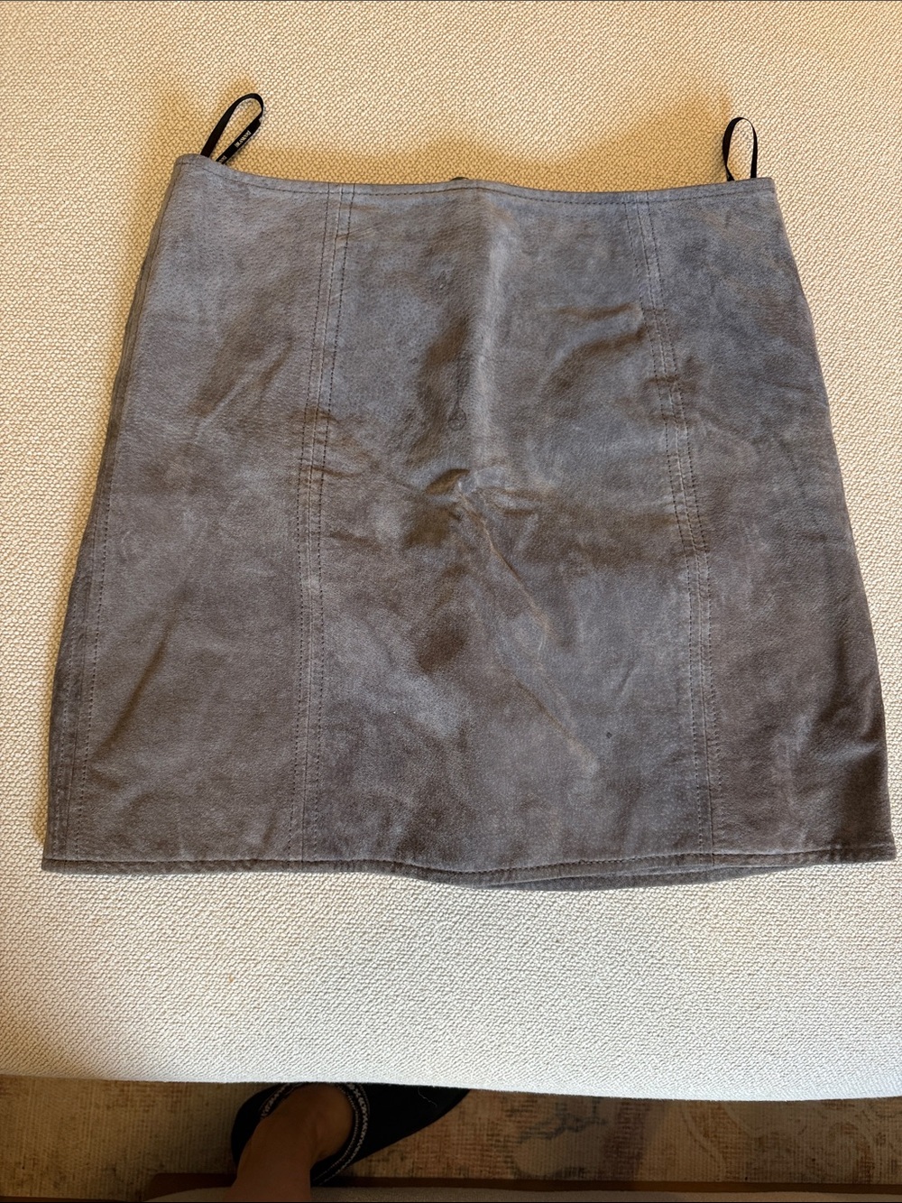 Blank NYC Charcoal Suede Mini Skirt